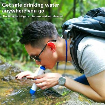 China Outdoor Sports Portable Personal Water Filter Straw Purifier Filtration for Camping Survival Emergency Travel Hiking Hiking for sale