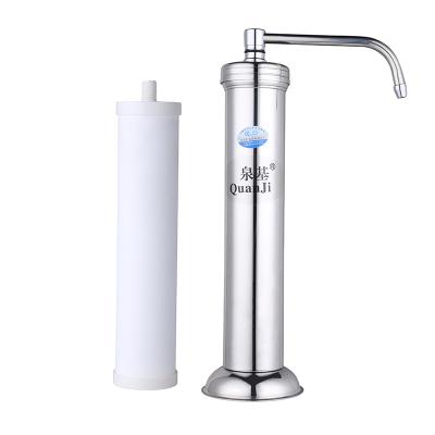 China Home Hotel Ceramic Water Filter System Stainless Steel Faucet Drinking Water Filter for sale