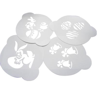 China Sustainable High Quality Customized PP Coffee Stencil / Plastic Cappuccino Stencil for sale