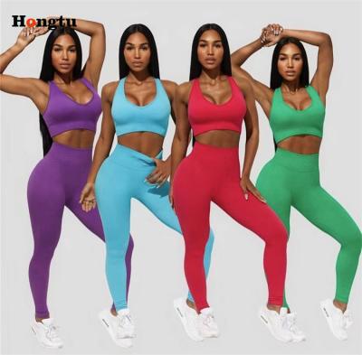 China New Arrival Breathable Gym Fitness Sets OEM High Waist Butt Lift Yoga Sets Women Active Wear 5-Piece Set Yoga Wear for sale