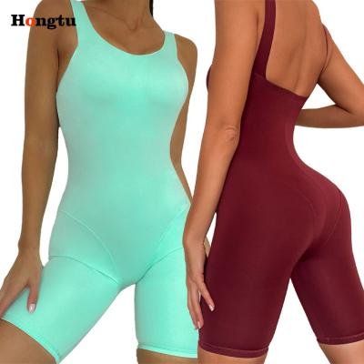 China High Waisted Breathable Women Yoga Overalls Jumpsuit Workout Gym Fitness One Piece Sportswear for sale