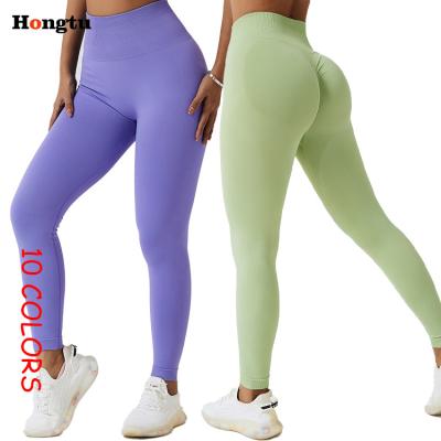 China Breathable Women Fitness Yoga Gym Leggings Butt Crac! crack! High Waist Workout Yoga Tights Lifting Leggings For Women for sale