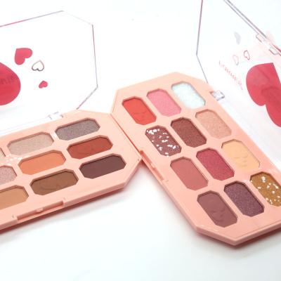 China Anylady Diy 12 Colors Waterproof Private Label/Vegan Matte&Shimmer Eyeshadow Luxury Eyeshadow Palette for sale