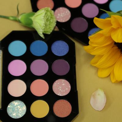 China High Quality Anylady Eyeshadow High Dye Glitter Eyeshadow 12 Colors OEM Makeup Waterproof Eyeshadow Palette for sale