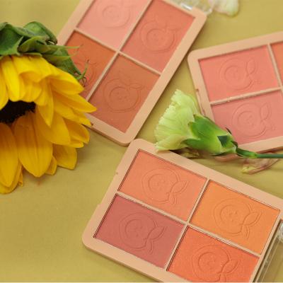 China Anylady Blusher Palette Waterproof High Quality Makeup Cream Blush Private Label 4 Colors Blush Vegan Blush for sale