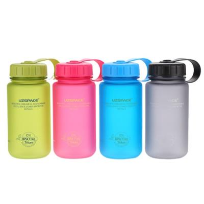 China UZSPACE Mini Tritan Water Bottle Wide Mouth 12oz BPA Free Viable Sports Water Bottle for sale