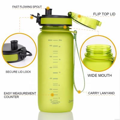 China UZSAPCE 650ML Tritan Sustainable Water Bottle With One One Lock Lid, Plastic Tea Infuser Bottle for sale