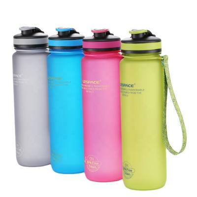 China Sustainable Custom Logo Straw Sport Water Bottle BPA Free Plastic for sale