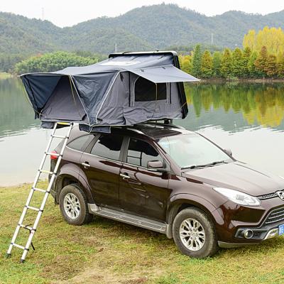 China Diagonal Tying Type Motorhome Top Roof Fashion 4 Person Roof Top Tent for sale