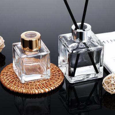 China Perfume Square Aroma Bottle 50ml 100ml 150ml 200ml 500ml Perfume Bottle Scent Diffuser Bottle for sale