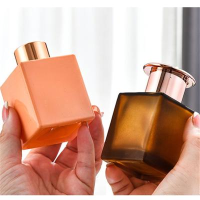 China Perfume Square Perfume Bottle 50ml 100ml 150ml 200ml 500ml Reed Diffuser Glass Bottle Aroma Bottle for sale