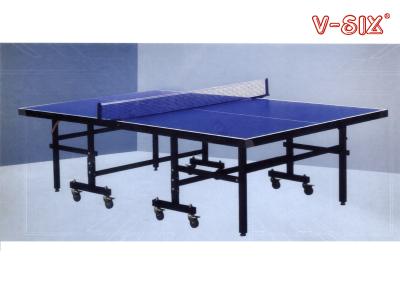 Chine Jambe mobile se pliante simple de forme du Tableau de ping-pong T avec les coins en acier protecteurs à vendre