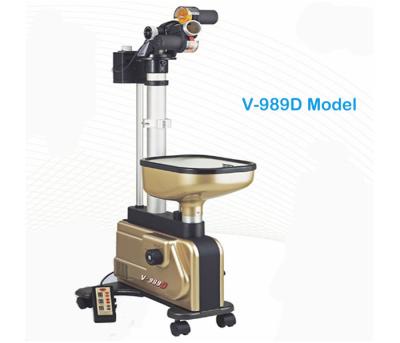 China Máquina da bola de Pong da máquina/sibilo do treinamento do tênis de mesa de duas rodas de fricção à venda