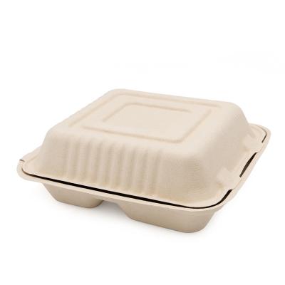 China Environmentally Friendly Disposable Professional Manufacturing Bagasse Tableware Paper Bento Lunch Box for sale