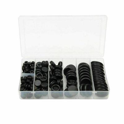 China 170Pcs Industry Rubber Grommets Assortment Firewall Hole Plug Electrical Wire Trim Set Covers Bung Cable Protect Bush for sale