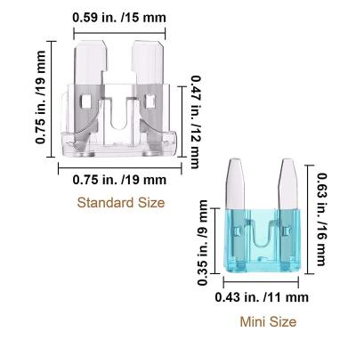 China LOW VOLTAGE 250 PCS Blade Shaped Automotive Standard and Mini Size Fuses Replacement Car Fuse Kit for Car/RV/Truck/Motorcycle/Boat for sale