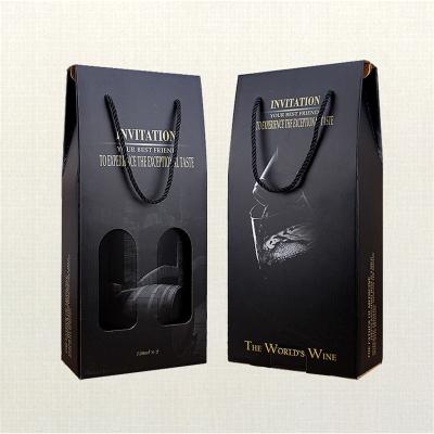 China Recycled Materials Factory Manufacture Customized Various Paper Boxes Tube Red Wine Box for sale