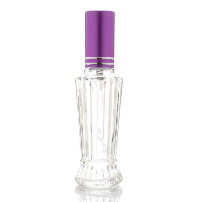 China 10ml Mini Refillable Glass Perfume Bottle Vial With Cosmetic Aluminum Mist Sprayer for sale