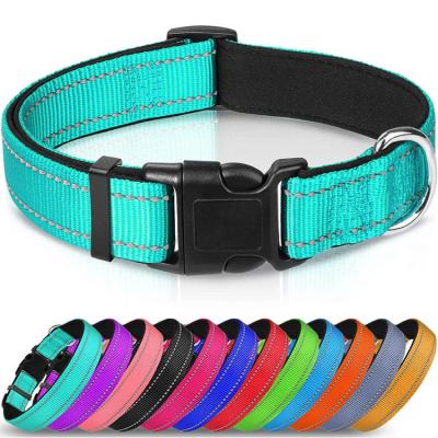 China DETACHED pet supplies Amazon hot sale reflective nylon dog collar leash custom logo dog collars and leashes in bulk for sale