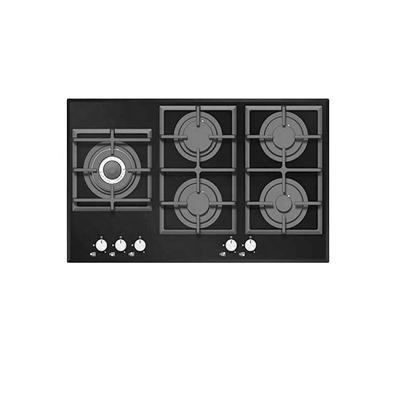 China Hotel Fashion Outlook Kitchen Appliances Safety Device Built In Stove With High Tech 5 Burners Gas Cooker for sale