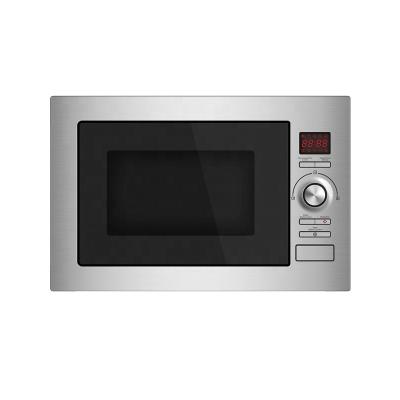 China Hotel Europe Market Popular 28L Stainless Steel Microwave Digital Timer Red LED Display With Grill Function Built In Microwave Oven for sale