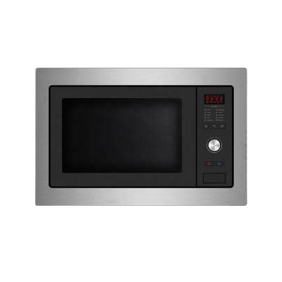 China Colorful Display New Hotel Jiaye 25L Microwave Ss Silver Cavity Edge Design With Grill Function Built In Microwave Oven for sale