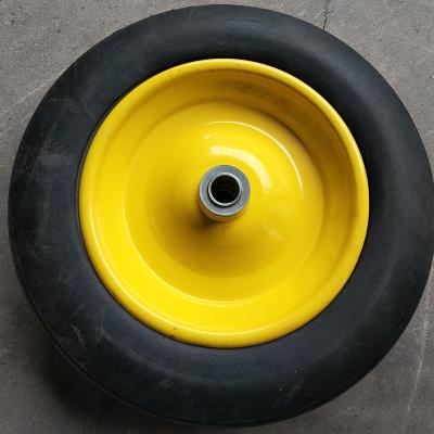 China Cart 14 Inch Solid Rubber Wheels Tire For Wheelbarrow Size 14x4 for sale