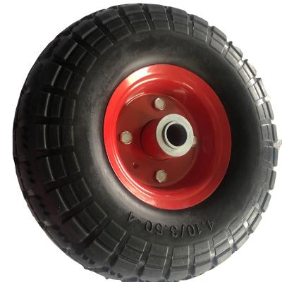 China New Model Good Quality Hotels Wheelbarrow Tire RUBBER PNEUMATIC Wheel 4.10/3.50-4 for sale