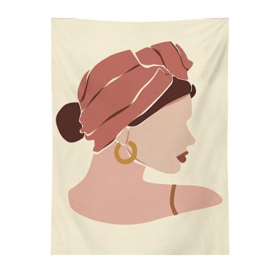 China Simple Vintage Traditional Style Women Fashion Imagen Home Decor Polyester Tapestry Poster for sale