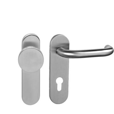 China Contemporary Style Furniture Stainless Steel Fire Door Handle Contemporary Style Long Plate Design for sale