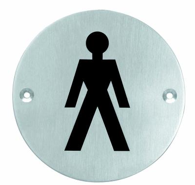 China Modern Public Place 304 Stainless Steel Door Sign Plate Metal Wall Sign Plate for sale