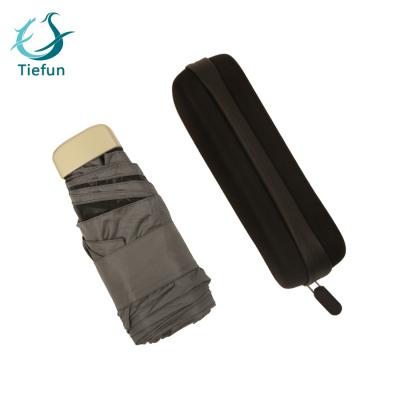 China Smallest Mini Umbrellas New Design Fashion 5 Times CLASSIC Folding Capsule Umbrella for sale