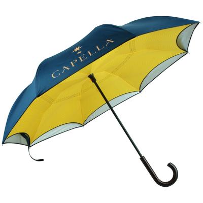 China Modern Good Quality Strong Waterproof Car Inverted 23Inch Umbrella for sale