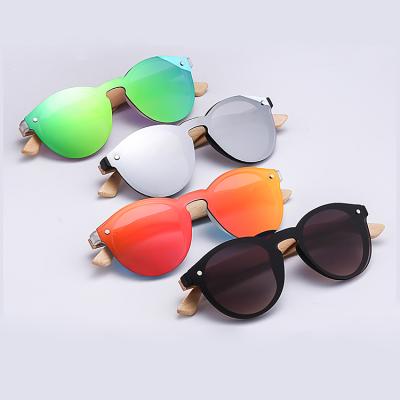 China Fashion Custom Wooden And Round Sunglasses No Minimum Pc Frame Logo Material For Men's Arm Bamboo Sunglasses for sale