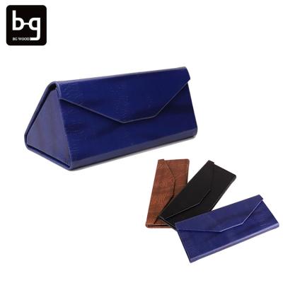 China PU Leather Sunglasses Case Folding Sunglasses Accessories Boxes Eyewear Eyewear Packaging Boxes for sale