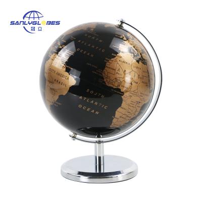 China Supermarket factory direct sale 14cm top quality world map education/gifts/globe with metal base for sale