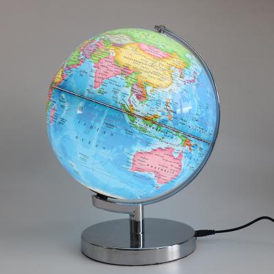 China Education / Gifts / Supermarket Area 9inch Political World Globe With Metal Base LED for sale