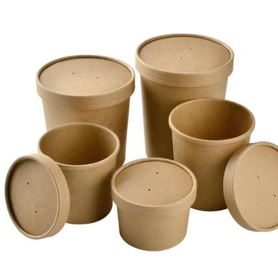 China Custom Eco-Friendly Disposable Disposable Bowl Holder Food Paper Packaging Boxes Coffee Ice Cream Cup Packaging Containers for sale