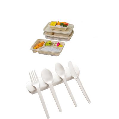 China Disposable Plastic Cutlery Stocked Eco-Friendly Bulk Disposable Eco-Friendly Cornstarch Wooden Biodegradable Disposable Cutlery for sale