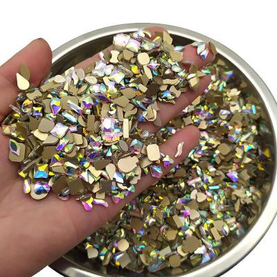 China Eco-friendly yantuo K9 ab crystal rhinestones nail flat back Art For Nails Multiple Shapes rhinestones for sale