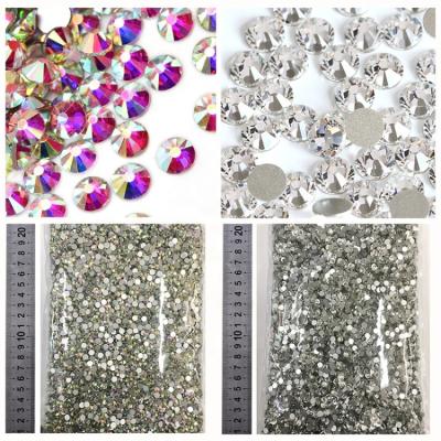 China yantuo rhinestone ss3-ss40 crystal bulk glass rhinestone flat eco-friendly factory wholesale non return, for nails jewelry for sale