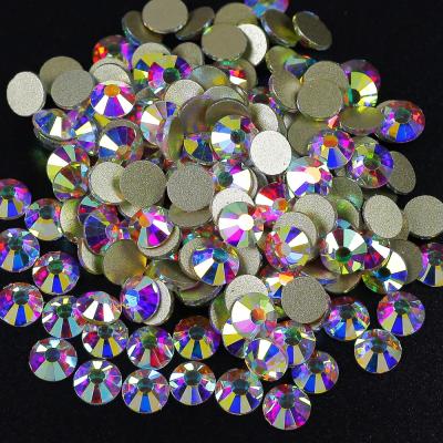 China AB Bulk 100Gross Package Eco-Friendly Crystal Gold Back Rhinestone Hotfix Flatback Non For Nail Art, Rockers for sale