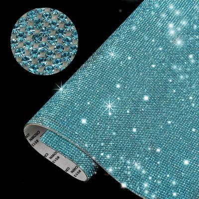 China Hotfix Self Adhesive Eco-Friendly Bling Rhinestone Gem Diamond Sheet 24*40 for sale