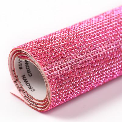 China Yantuo SS6 /SS8 lt Rose Pink Rhinestone Sheet For Lt Eco-friendly cCrystal Self Adhesive Shoes And Cups for sale