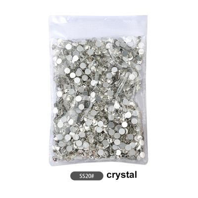 China Wholesale Non-Hot Fix Eco-Friendly Crystal Color SS3-SS30 Flat Back Plastic Yantuo Nail Glass Rhinestones For Nail Art for sale