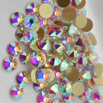 China Eco-friendly Yantuo 2088, xirius 16 Cut Nail RhinestonesGlass 5MM Stones Back Flat No Hotfix Rhinestone for sale