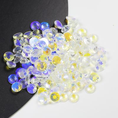 China Yantuo New Color SS3-SS30 Aurora Eco-friendly High Quality Transparent Nail Art Non Hot Fix Glass Crystal Rhinestone Logo Designs For for sale