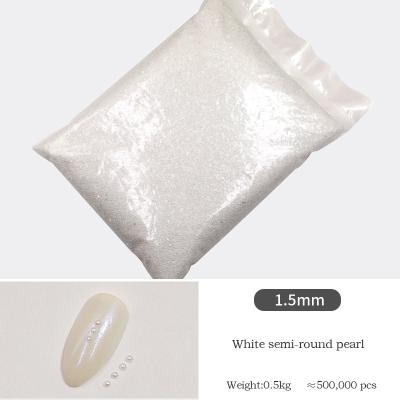 China Eco-Friendly Wholesale White Beads Imitation Pearl Half Round Flat Back Bead 2mm, 3mm, 4mm, 5mm For DIY Craft, Jewelry Making Beading for sale