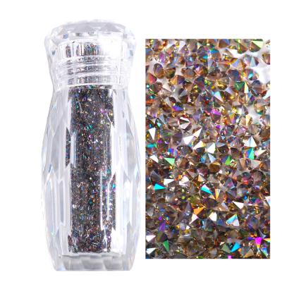 China Eco-friendly Over 32 Color 1.2mm Green Dream/Gold Mini Glass Nail Rhinestone Micro Strass For Nail Art for sale