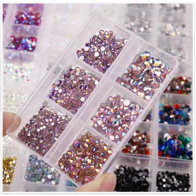 China Yantuo eco-friendly wholesale crystal ab 6 box ss6-ss20 mix size white rhinestones for nails, cups for sale